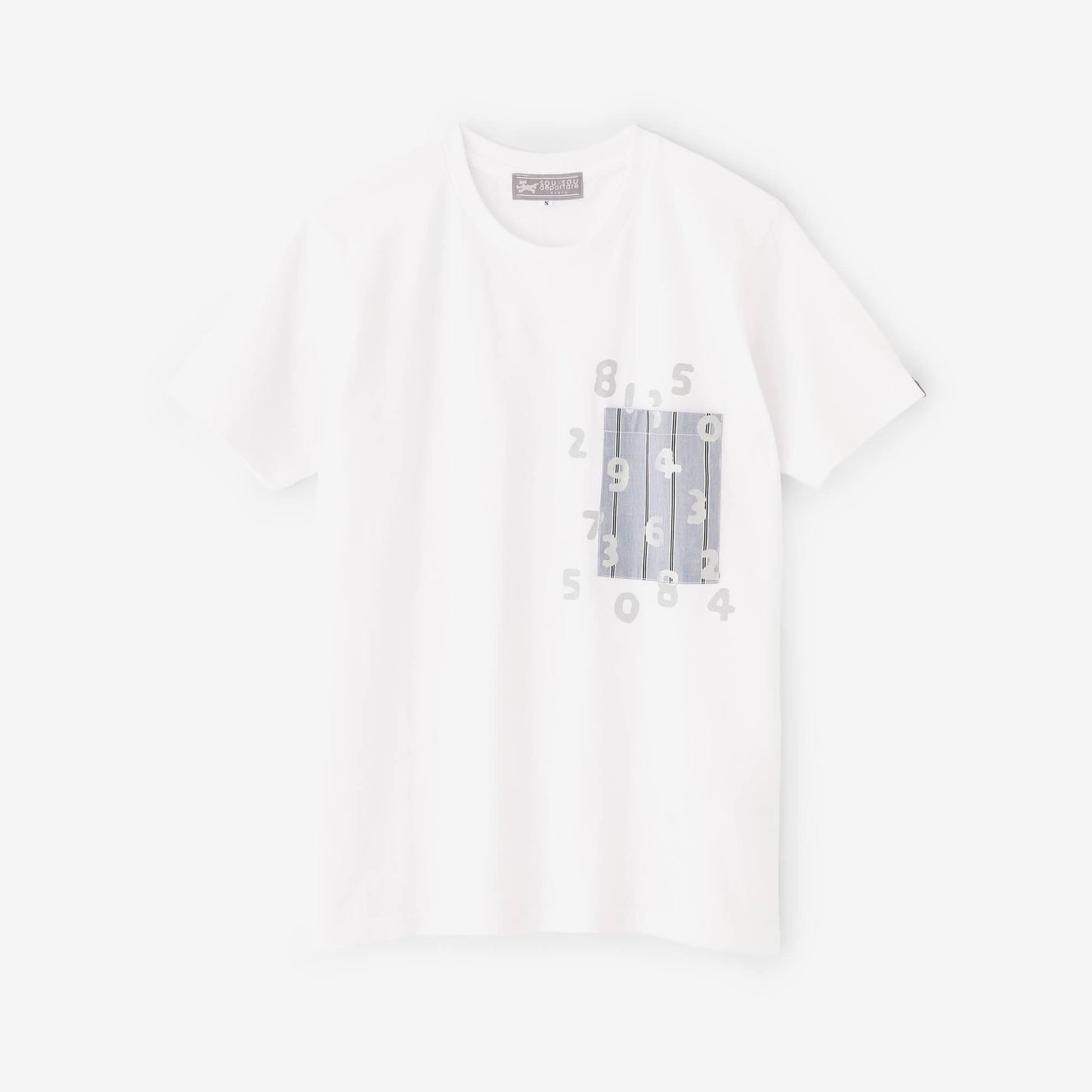 半袖 ポケットTシャツ[5.0]／ホワイト×SO-SU-U昆（こん）