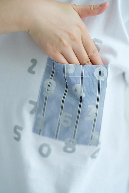 半袖 ポケットTシャツ[5.0]／ホワイト×SO-SU-U昆（こん）