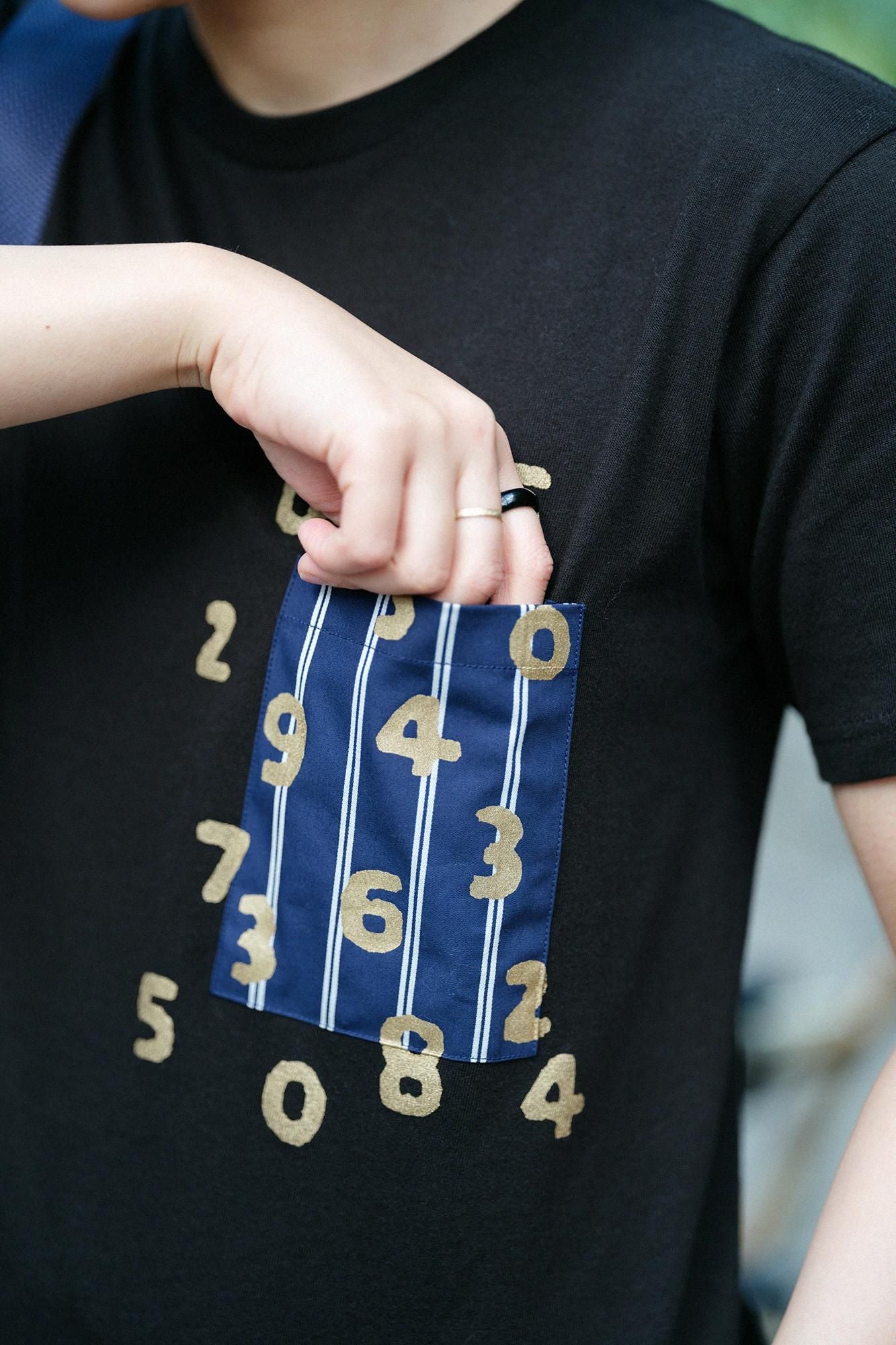 半袖 ポケットTシャツ[5.0]／ブラック×SO-SU-U昆2（こん）
