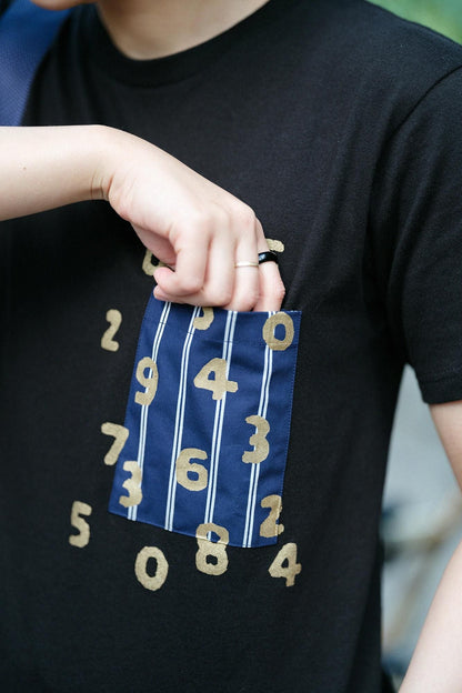 半袖 ポケットTシャツ[5.0]／ブラック×SO-SU-U昆2（こん）
