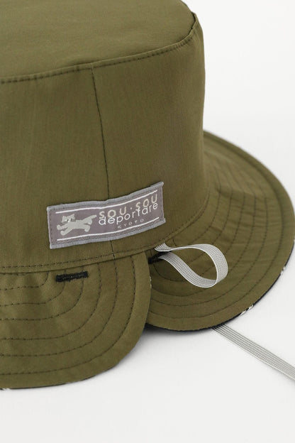 サテンストライプ リバーシブル BIKE HAT／SO-SU-U 留紺（とめこん）