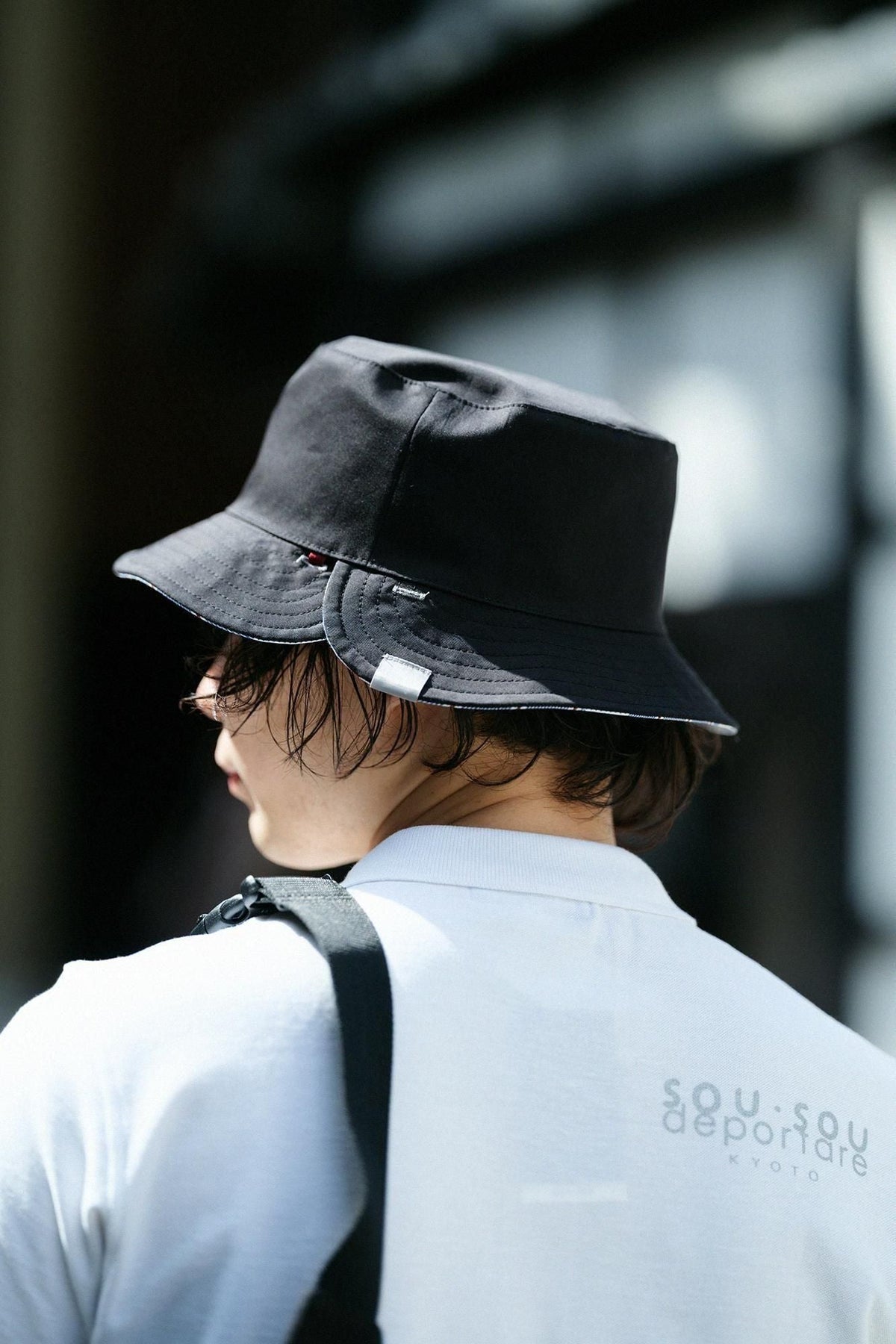 サテンストライプ リバーシブル BIKE HAT／すいぎょく 紺青（こんじょう）