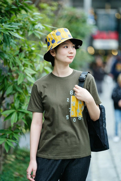 サテンストライプ リバーシブル BIKE HAT／すいぎょく 山吹茶（やまぶきちゃ）