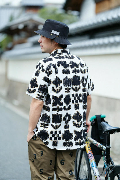 サテンストライプ リバーシブル BIKE HAT／すいぎょく 山吹茶（やまぶきちゃ）