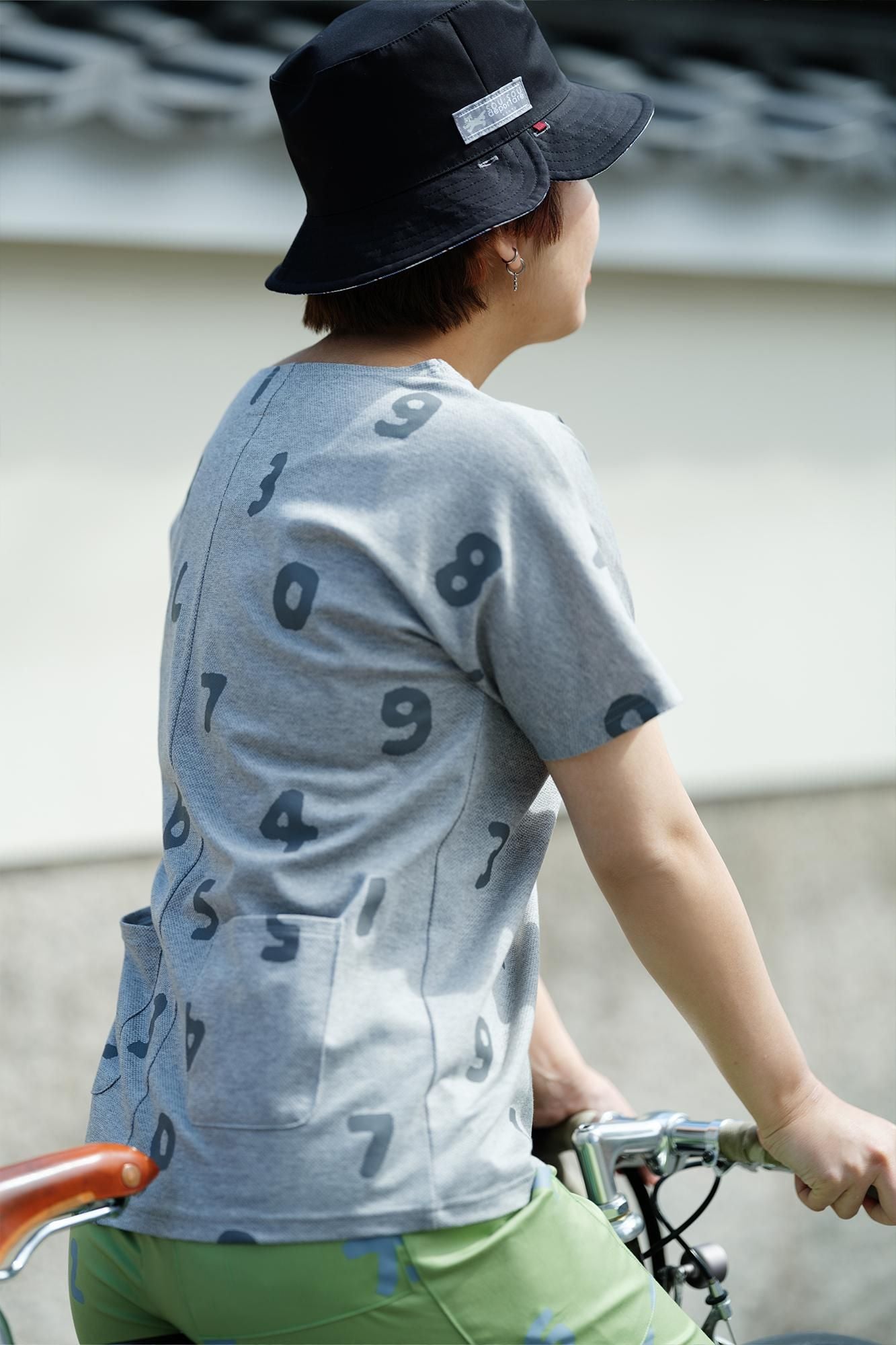 カノコニット 型ぬきTシャツ／SO-SU-U上下（しょうか） アッシュグレー