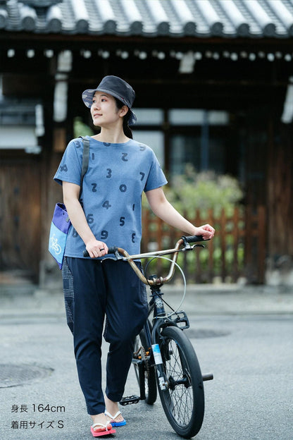 カノコニット 型ぬきTシャツ／SO-SU-U上下（しょうか） ヘザーブルー