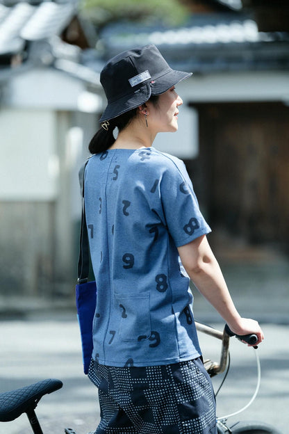カノコニット 型ぬきTシャツ／SO-SU-U上下（しょうか） ヘザーブルー