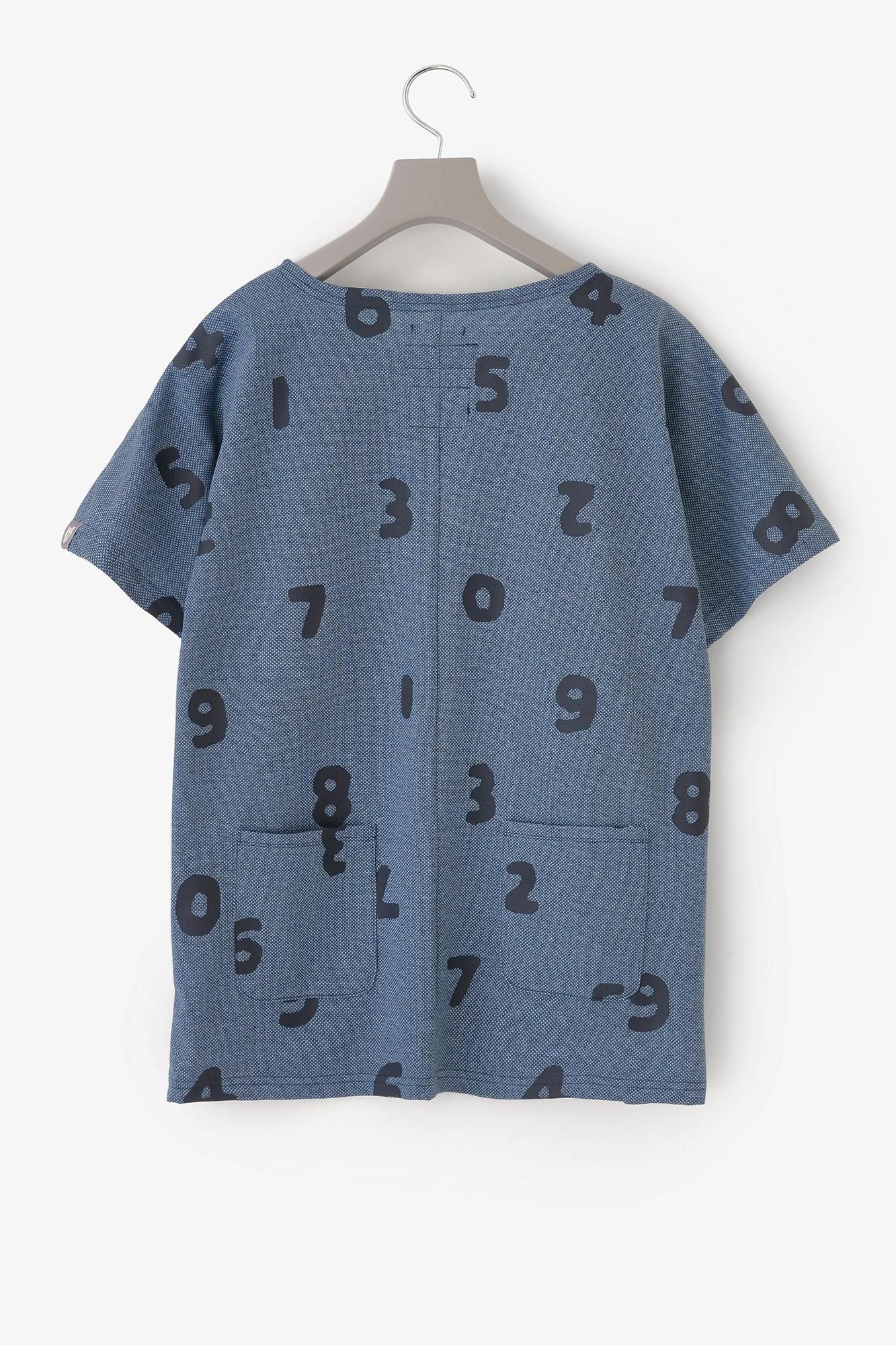 カノコニット 型ぬきTシャツ／SO-SU-U上下（しょうか） ヘザーブルー