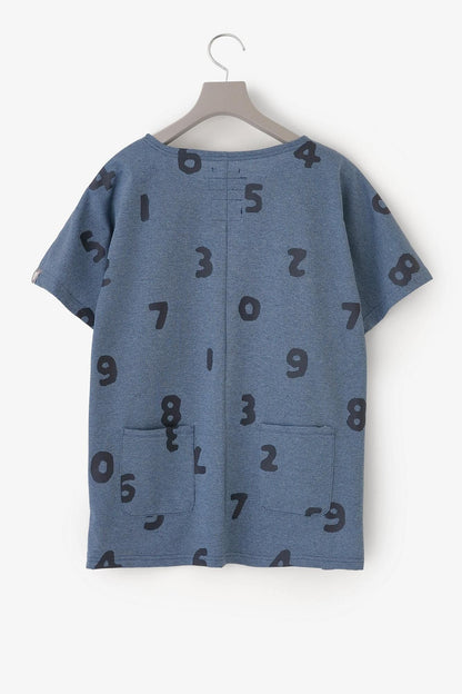 カノコニット 型ぬきTシャツ／SO-SU-U上下（しょうか） ヘザーブルー