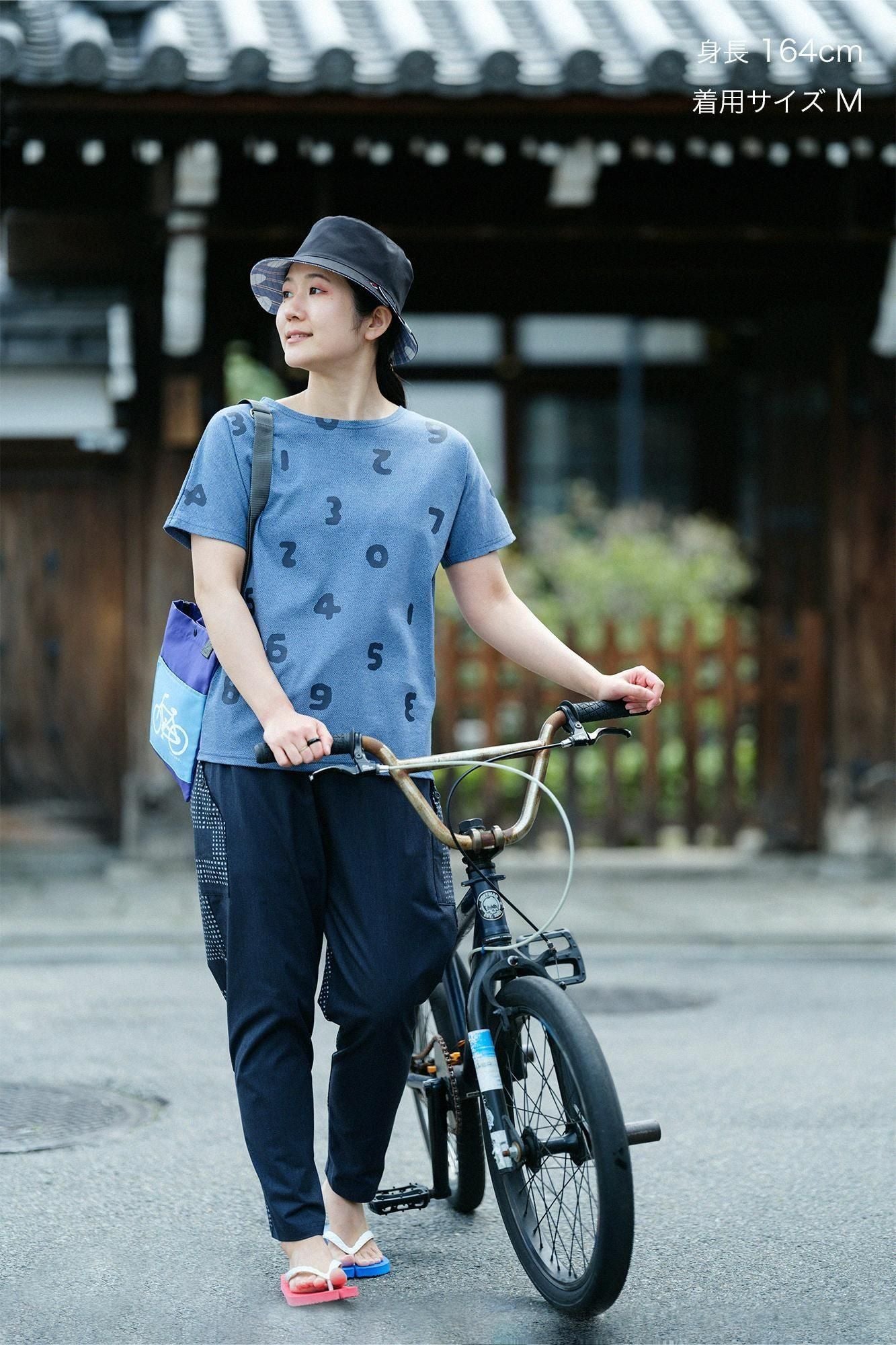 【net限定】綿×クールマックス(R) BIKEジョードプル／ダークネイビー×影（かげ）