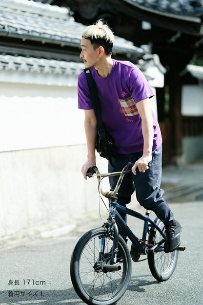 【net限定】綿×クールマックス(R) BIKEジョードプル／ダークネイビー×影（かげ）