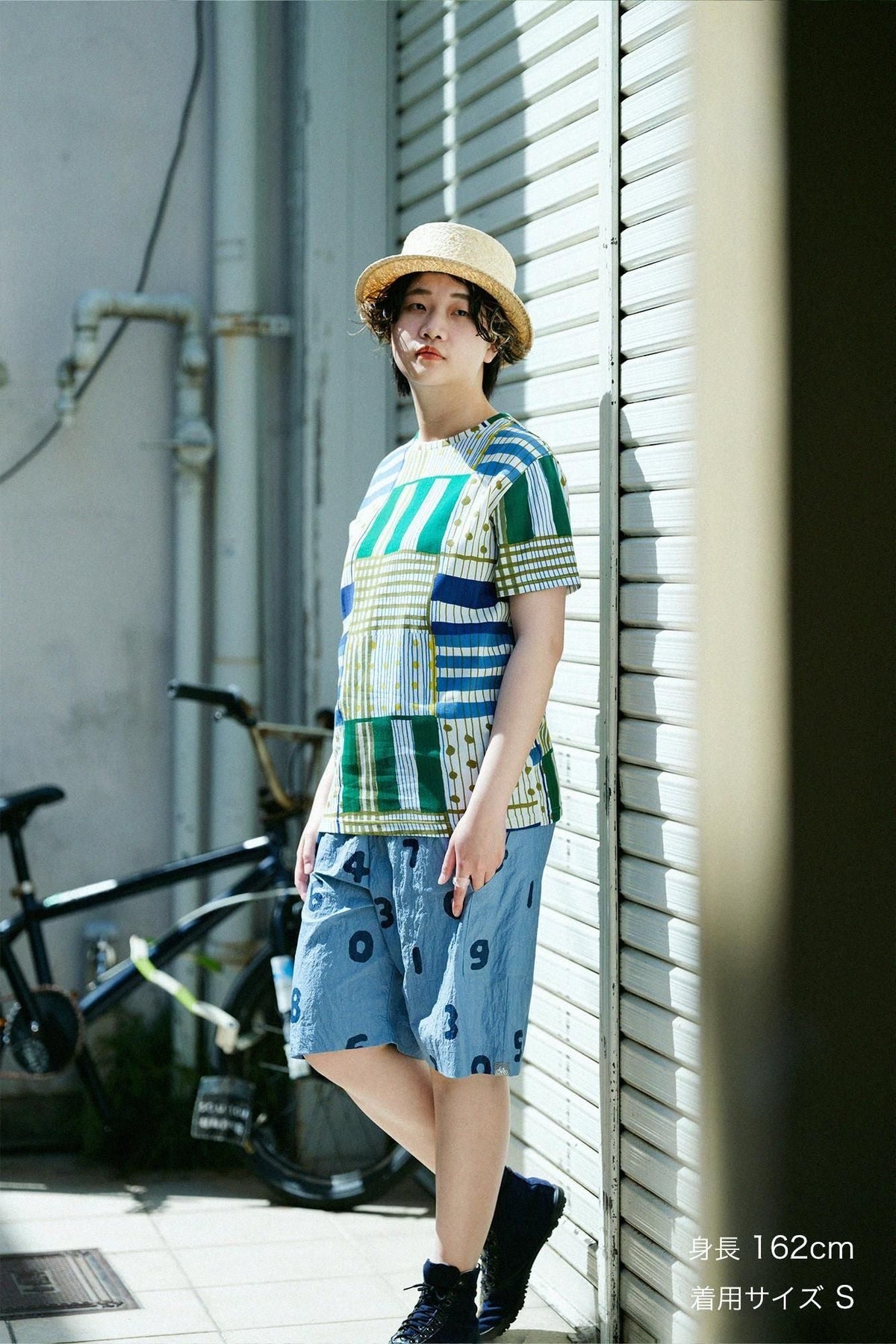 高島縮 40/40 半袖Tシャツ／重ね（かさね）