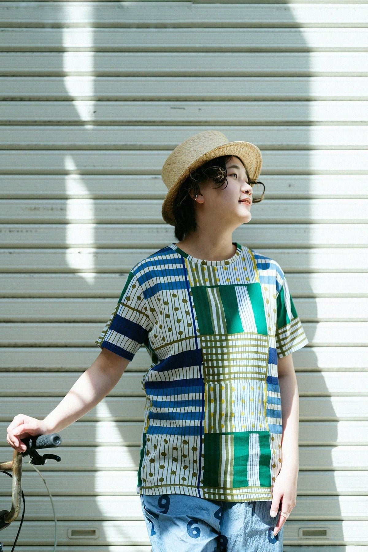 高島縮 40/40 半袖Tシャツ／重ね（かさね）