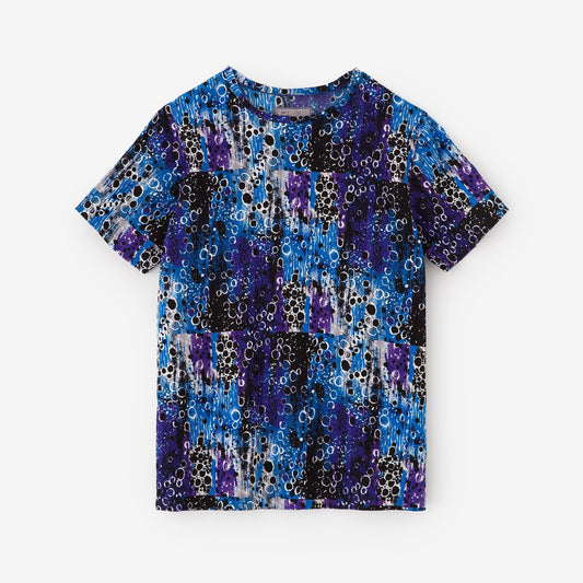 高島縮 40/40 半袖Tシャツ／天目（てんもく）