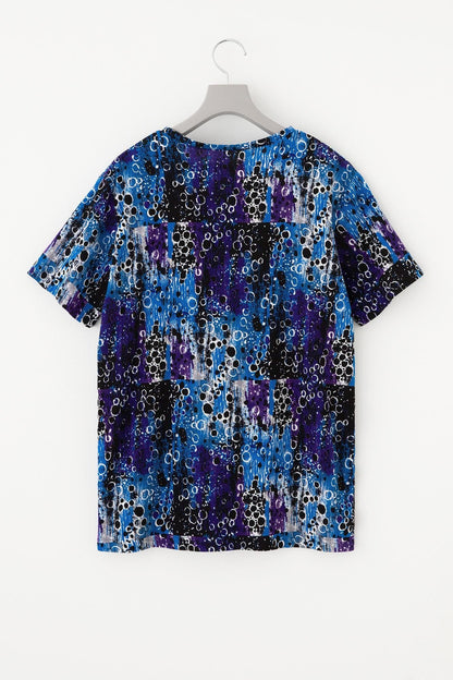高島縮 40/40 半袖Tシャツ／天目（てんもく）