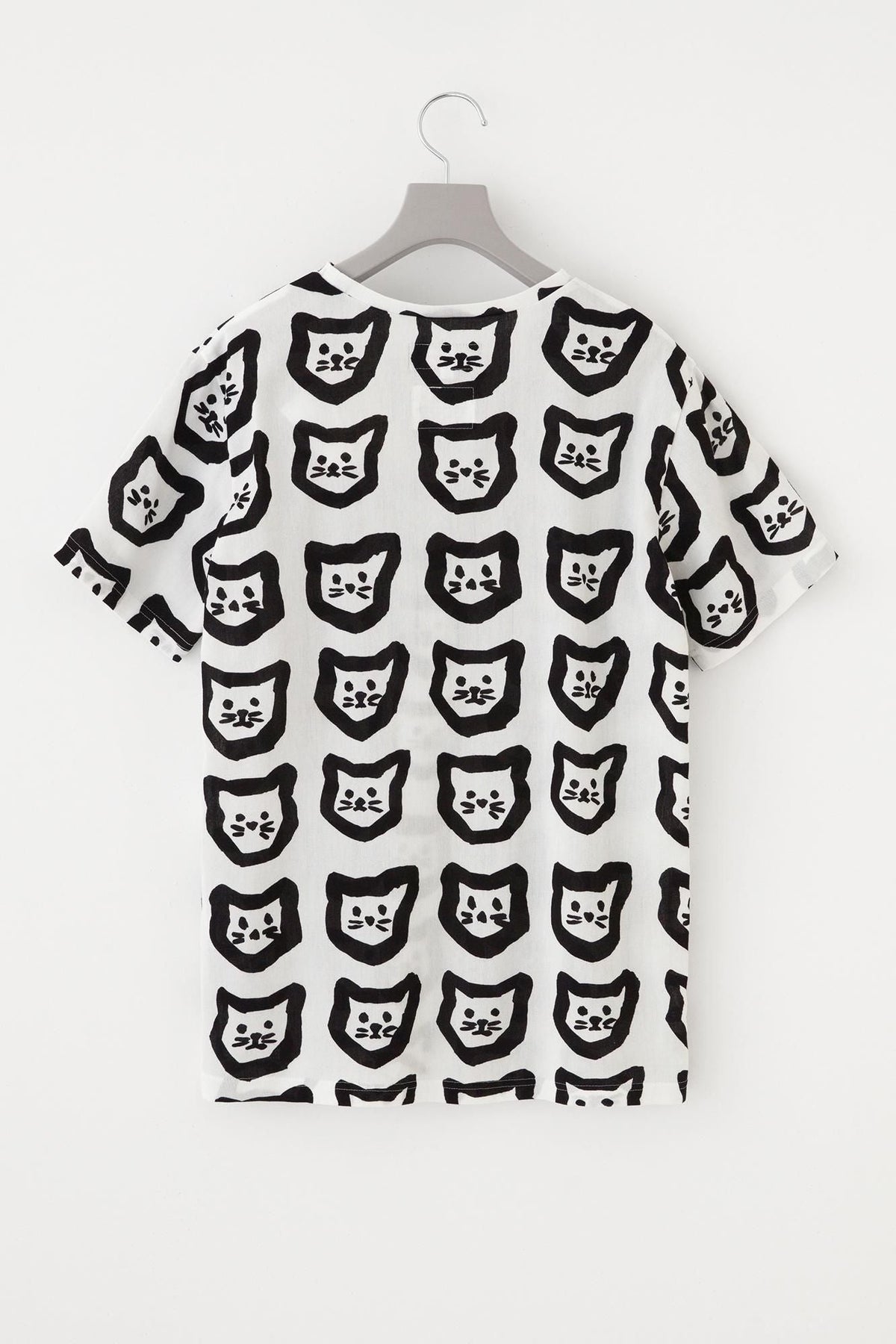 高島縮 40/40 半袖Tシャツ／コネコ まばら