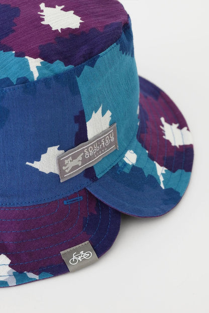 高島縮 20/20 リバーシブル BIKE HAT／咲きほこる