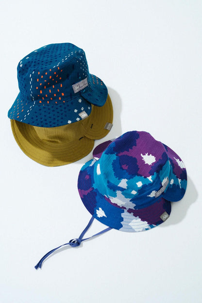 高島縮 20/20 リバーシブル BIKE HAT／咲きほこる