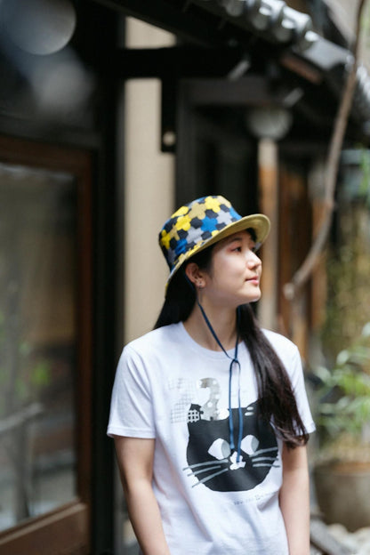 高島縮 20/20 リバーシブル BIKE HAT／縄梯子（なわばしご）