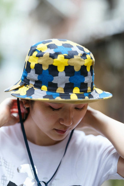 高島縮 20/20 リバーシブル BIKE HAT／縄梯子（なわばしご）