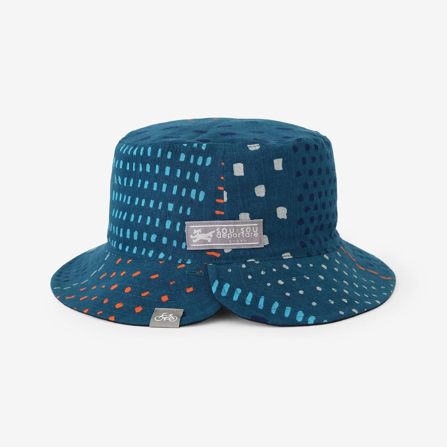 高島縮 20/20 リバーシブル BIKE HAT／霰縞（あられじま）