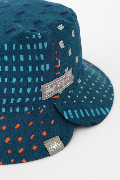 高島縮 20/20 リバーシブル BIKE HAT／霰縞（あられじま）