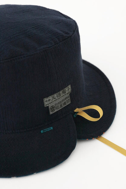 高島縮 20/20 リバーシブル BIKE HAT／霰縞（あられじま）