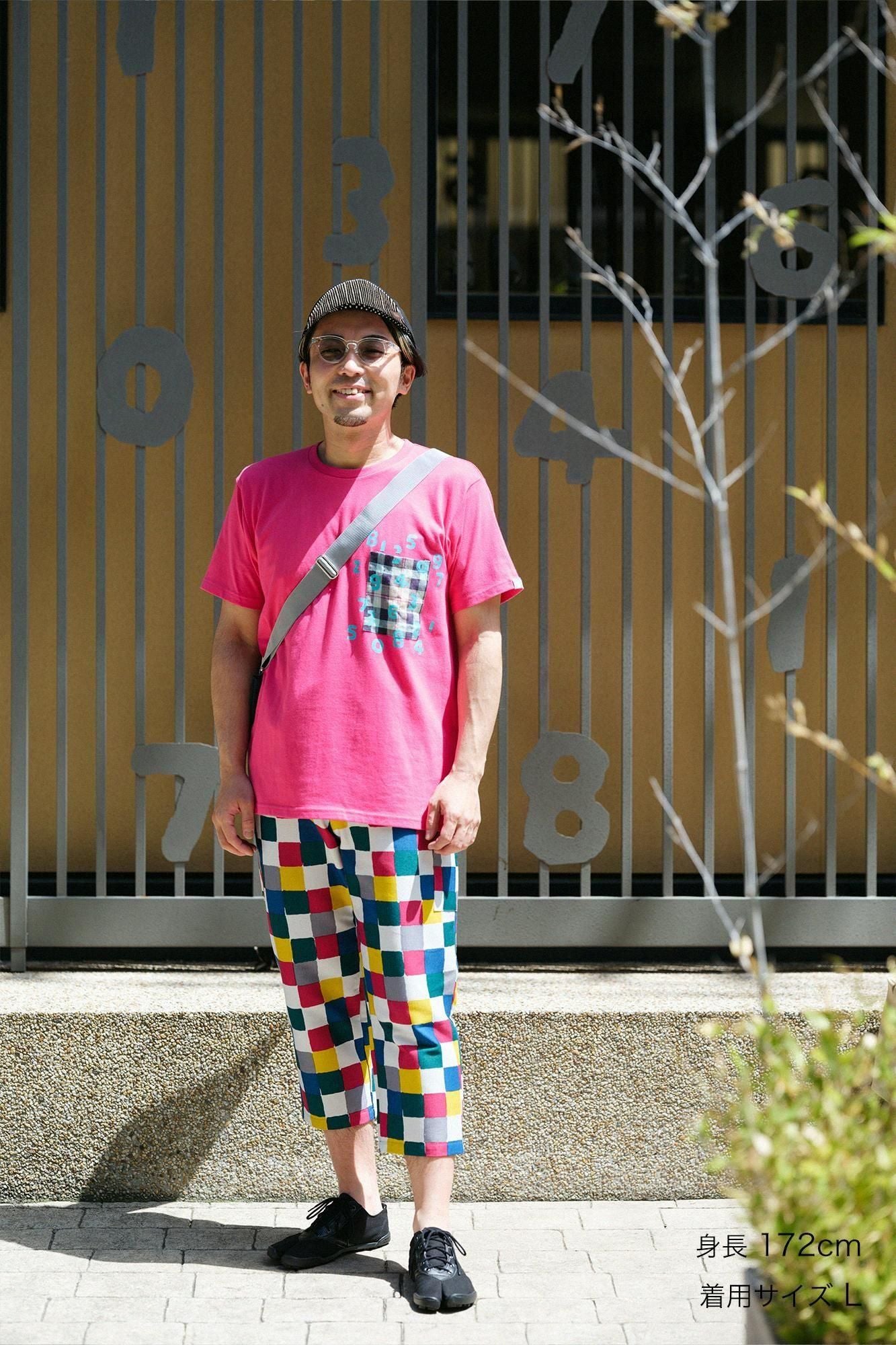 半袖 ポケットTシャツ[5.0]／ピンク×SO-SU-U昆（こん）