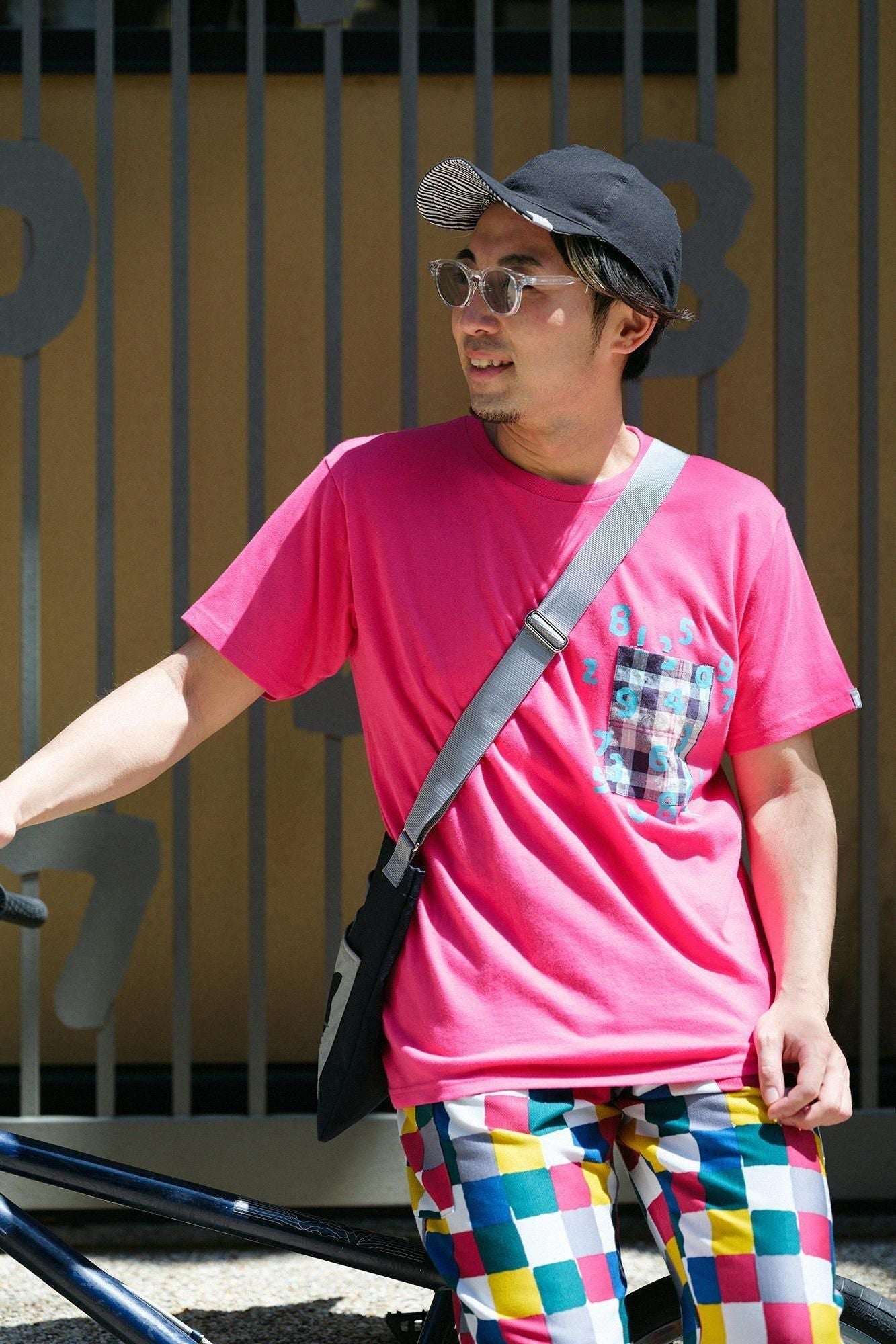 半袖 ポケットTシャツ[5.0]／ピンク×SO-SU-U昆（こん）