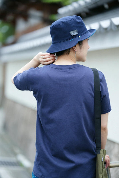 【net限定】半袖 ポケットTシャツ[5.0]／メトロブルー×チャリンチャリン