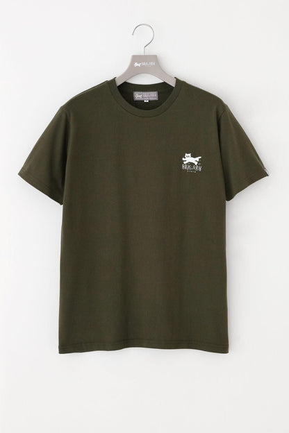 ねこ 半袖Tシャツ[5.0]／アーミーグリーン