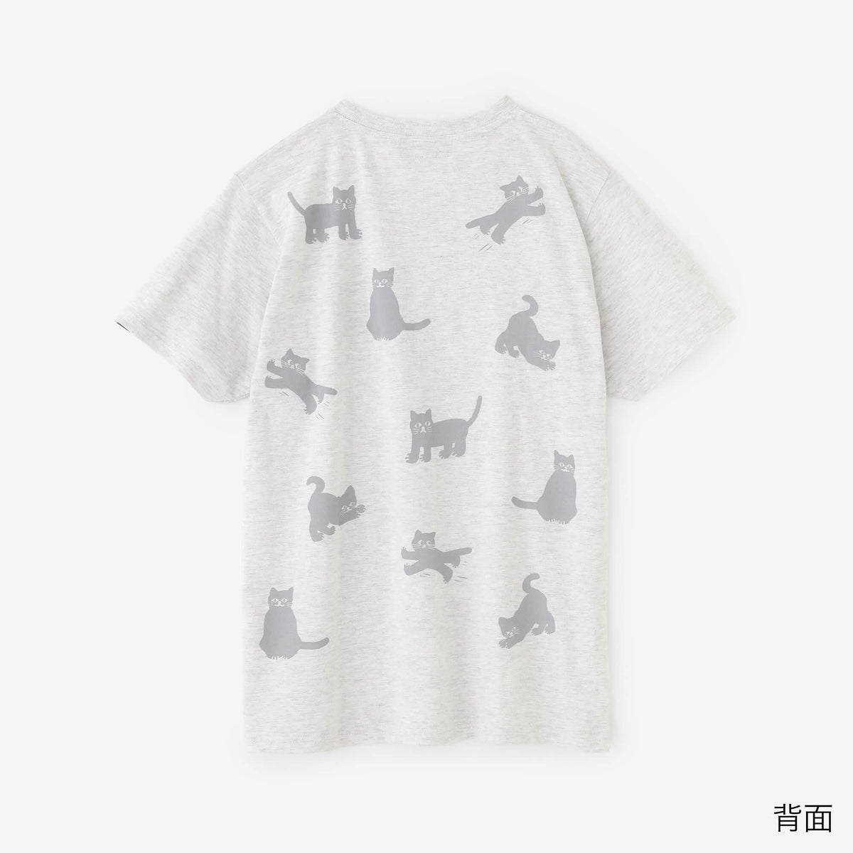 ねこ 半袖Tシャツ[5.0]／アイボリー