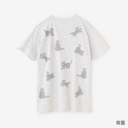 ねこ 半袖Tシャツ[5.0]／アイボリー