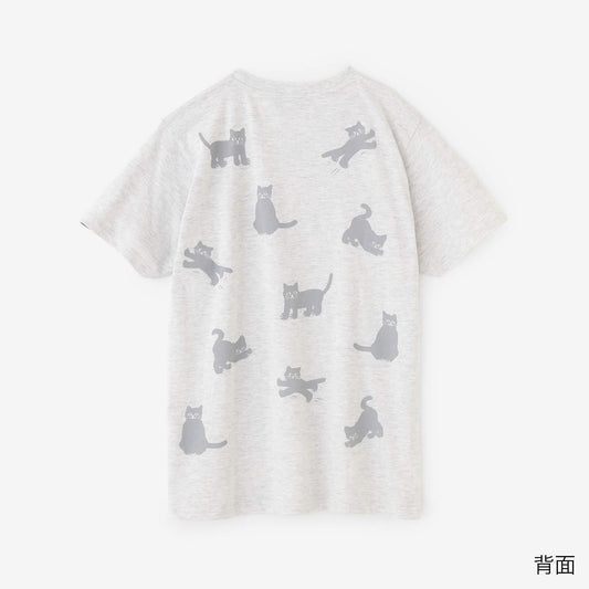 ねこ 半袖Tシャツ[5.0]／アイボリー