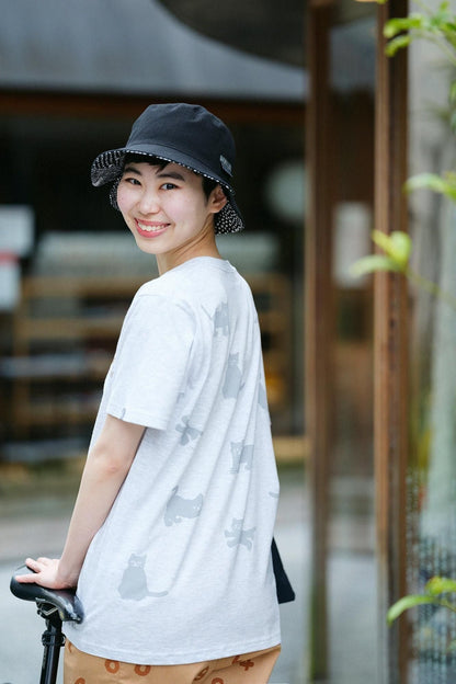 ねこ 半袖Tシャツ[5.0]／アイボリー