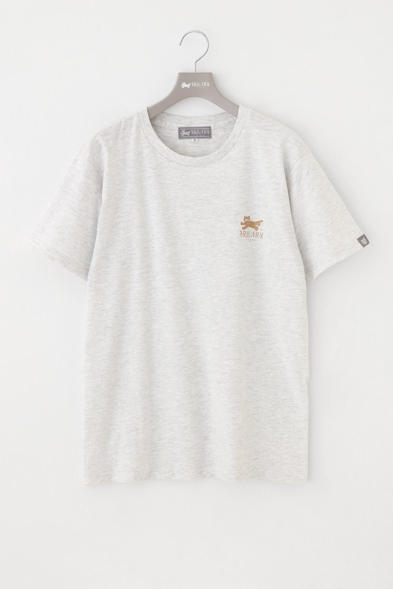 ねこ 半袖Tシャツ[5.0]／アイボリー