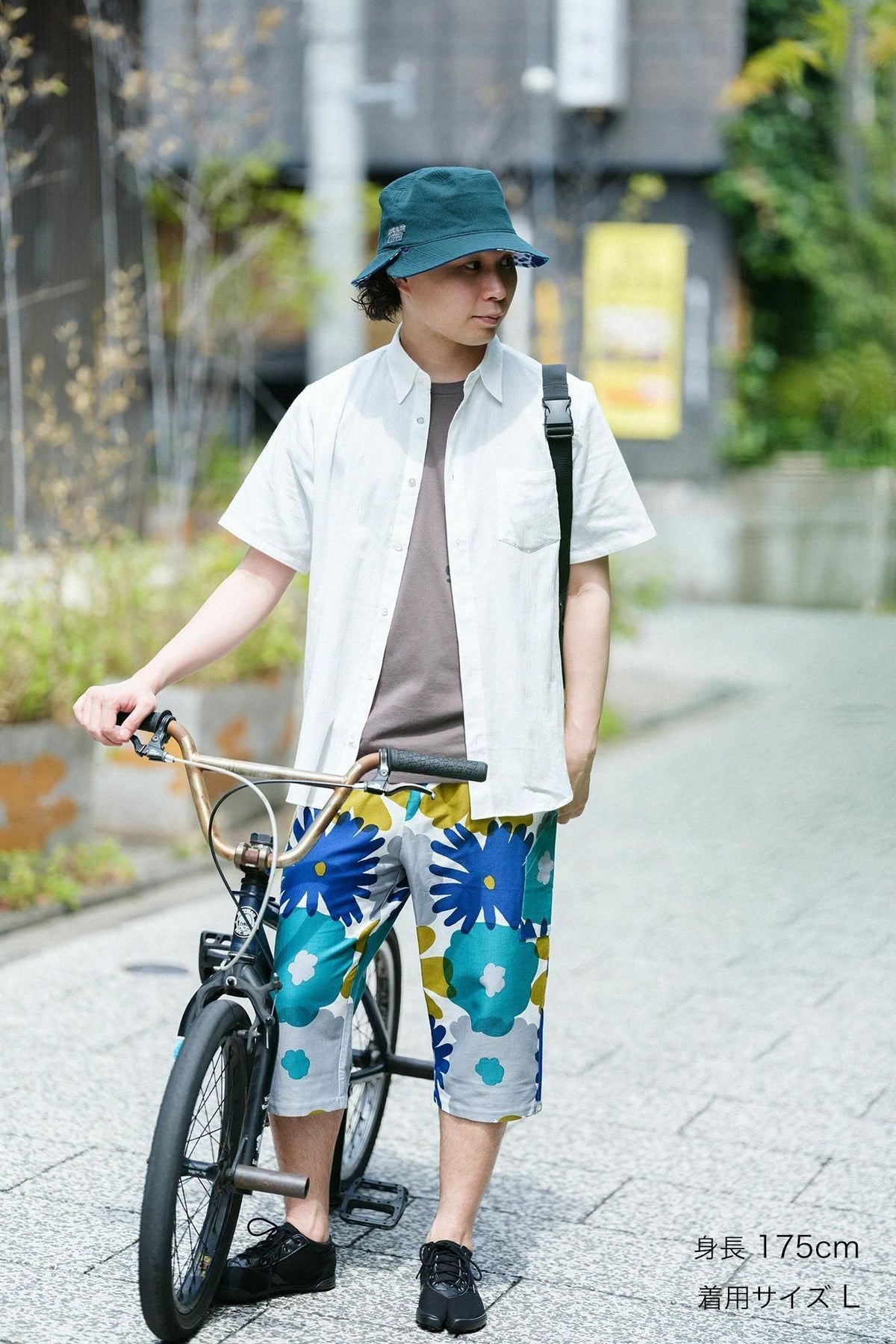 【net限定】ストレッチドビー織 BIKEすててこ クオーター／おおらかとりどり