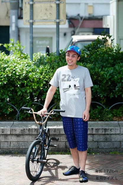 【net限定】ストレッチドビー織 BIKEすててこ クオーター／竹矢来（たけやらい）