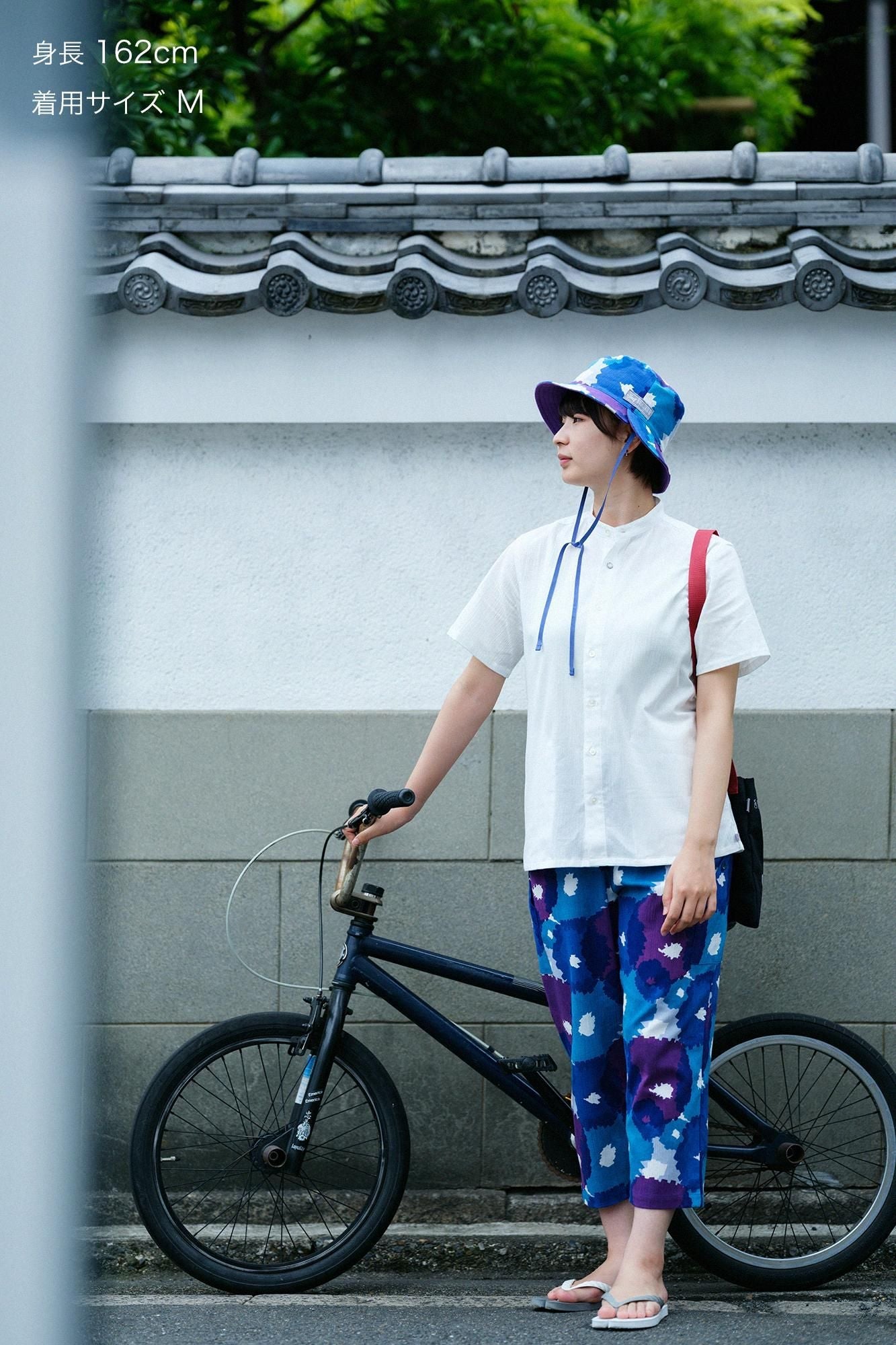 高島縮 20/20 BIKEすててこ／咲きほこる