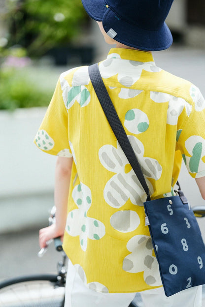 【net限定】高島縮 20/20 スタンドカラー半袖シャツ／はじける