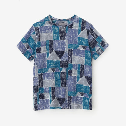 高島縮 40/40 半袖Tシャツ／つみ木の家