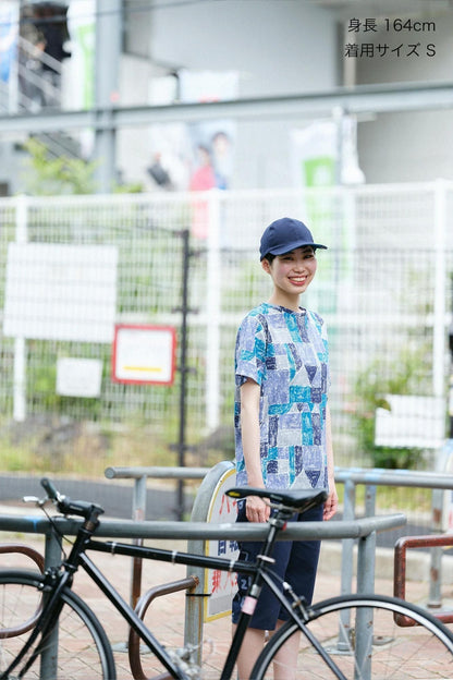 高島縮 40/40 半袖Tシャツ／つみ木の家
