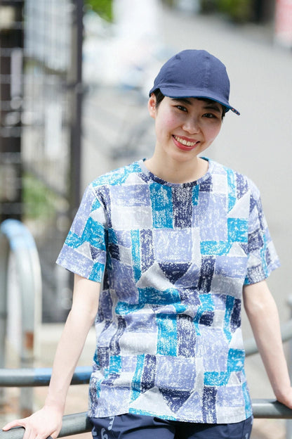高島縮 40/40 半袖Tシャツ／つみ木の家