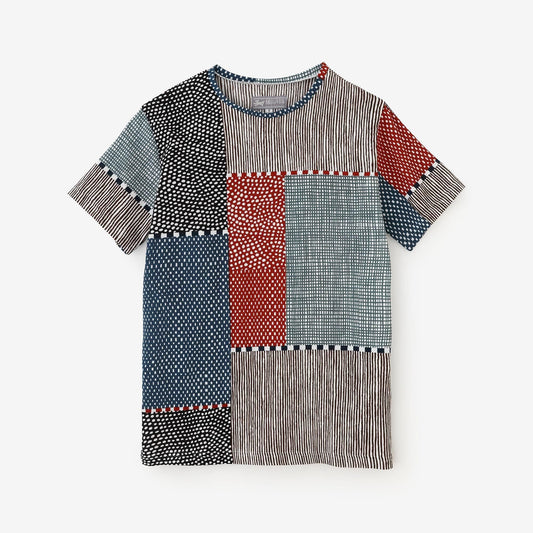 高島縮 40/40 半袖Tシャツ／間がさね 桂（かつら）