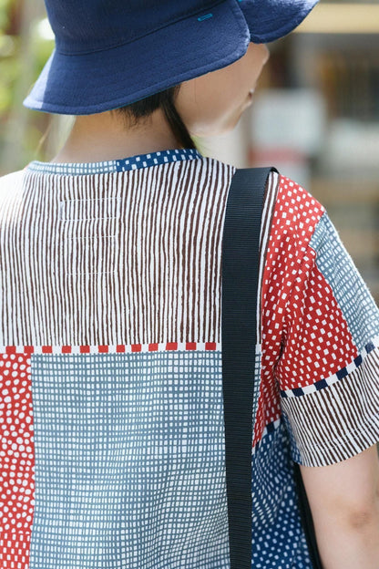 高島縮 40/40 半袖Tシャツ／間がさね 桂（かつら）