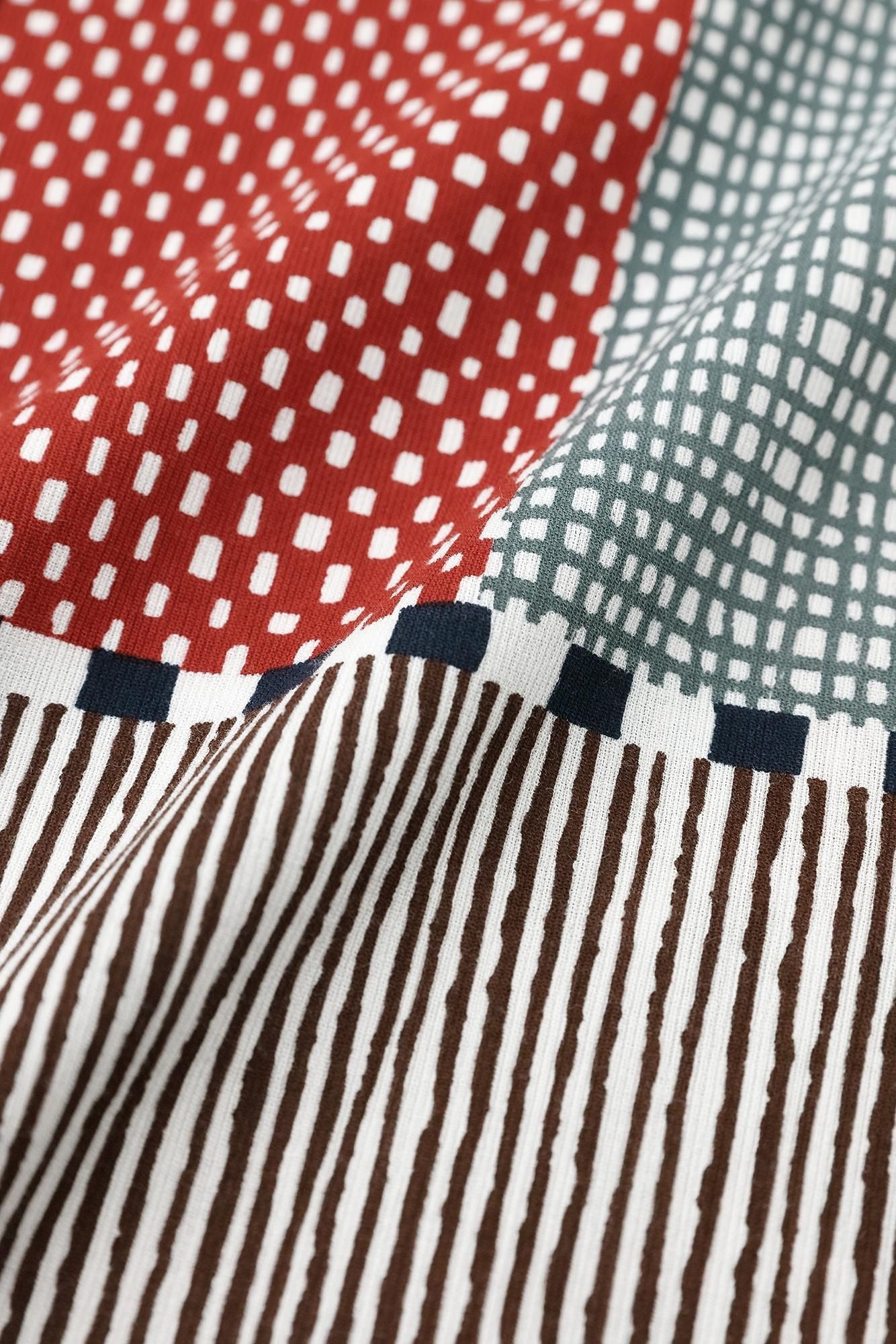 高島縮 40/40 半袖Tシャツ／間がさね 桂（かつら）
