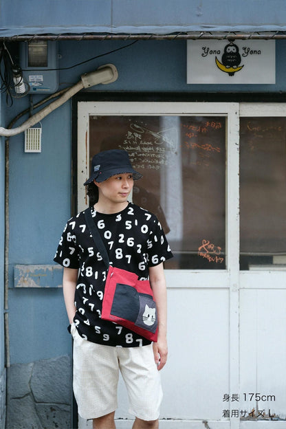 高島縮 40/40 半袖Tシャツ／SO-SU-U昆（こん） 濡羽色（ぬればいろ）