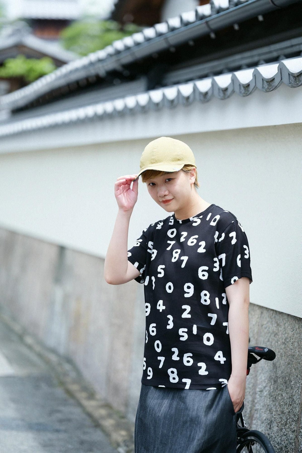 高島縮 40/40 半袖Tシャツ／SO-SU-U昆（こん） 濡羽色（ぬればいろ）