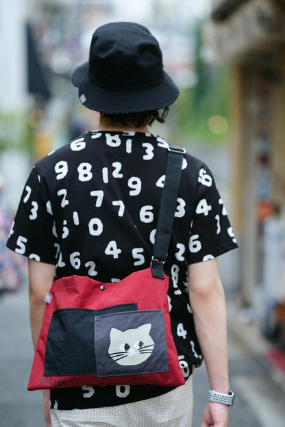 高島縮 40/40 半袖Tシャツ／SO-SU-U昆（こん） 濡羽色（ぬればいろ）