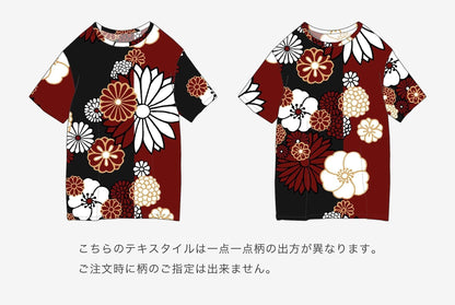 高島縮 40/40 半袖Tシャツ／金襴緞子（きんらんどんす）
